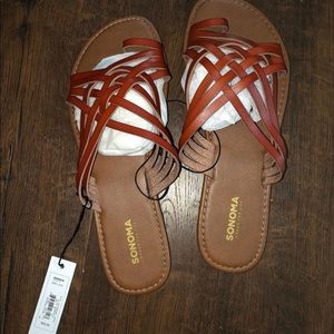 Brown flat sandals